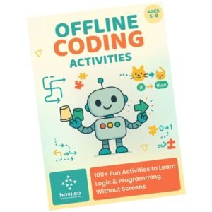 Offline coding activities book | Screenless coding activity book for kids of age 5 to 8