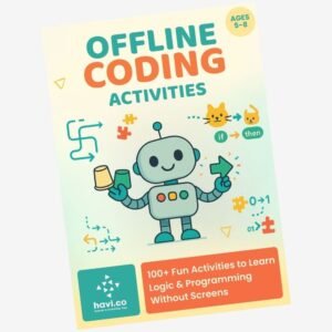 Offline coding activities book | Screenless coding activity book for kids of age 5 to 8